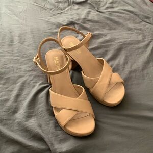 Beige strap chuck heels